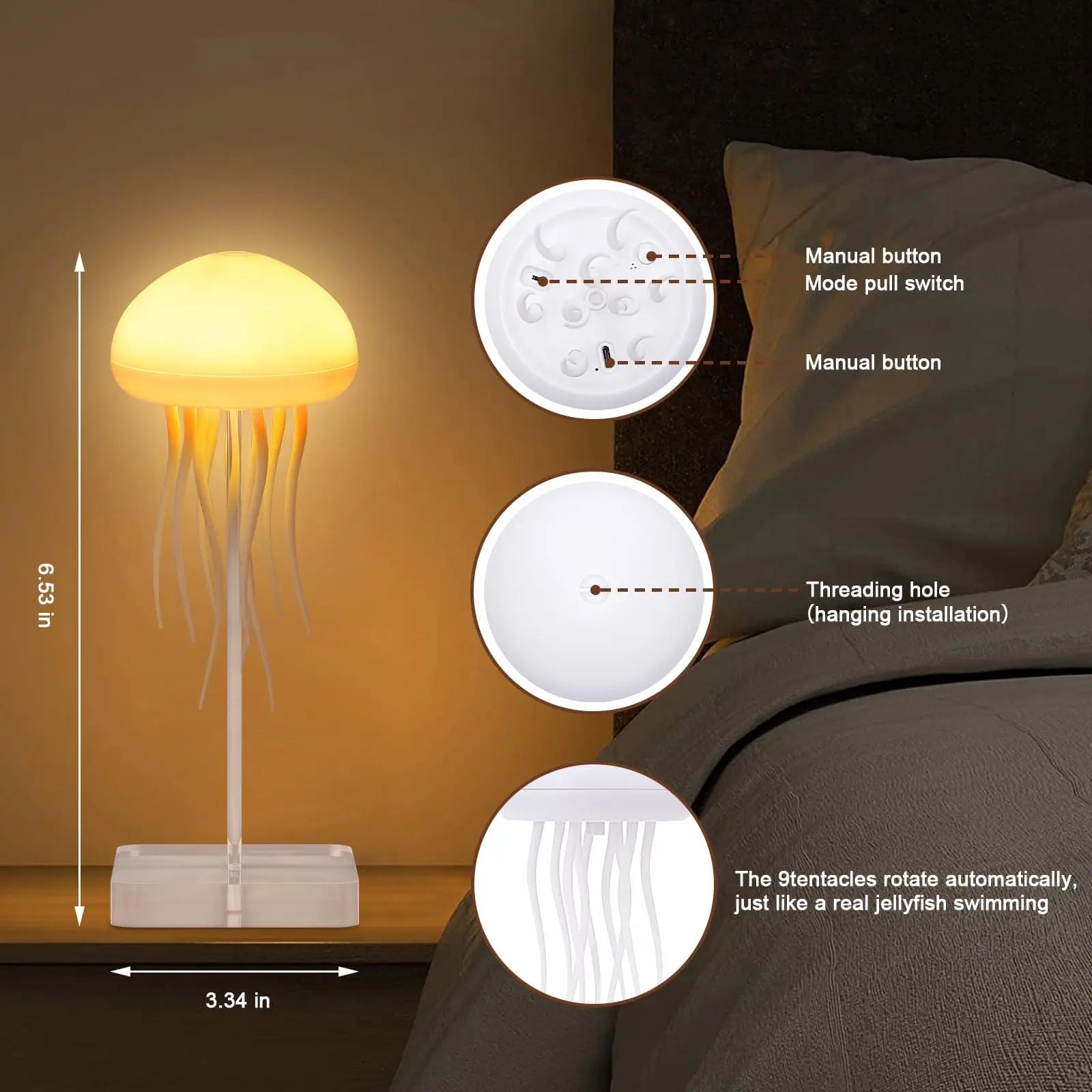 Jellyfish RGB Lamp Voice Control