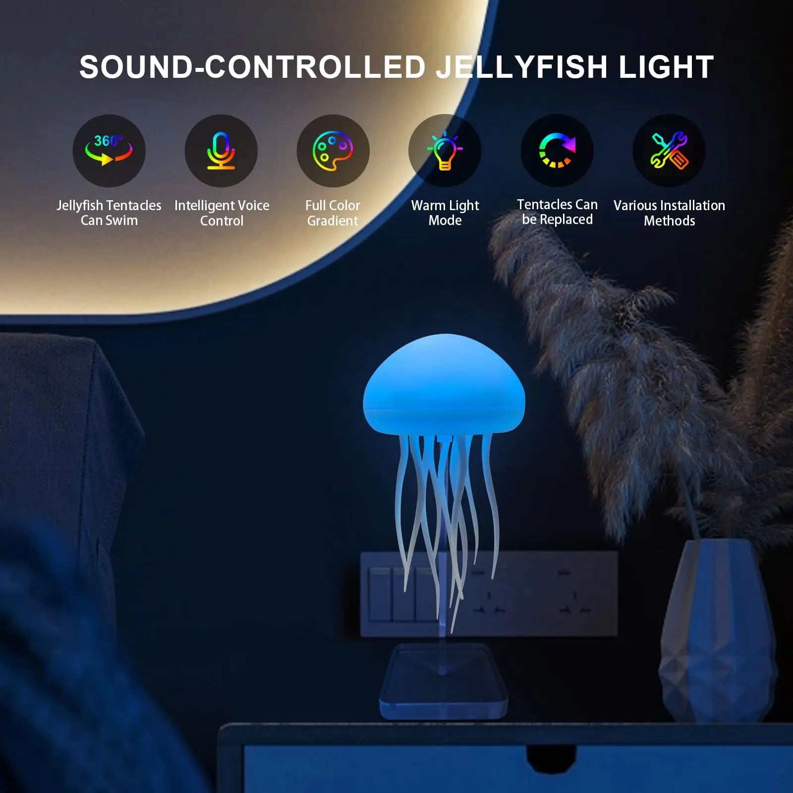 Jellyfish RGB Lamp Voice Control