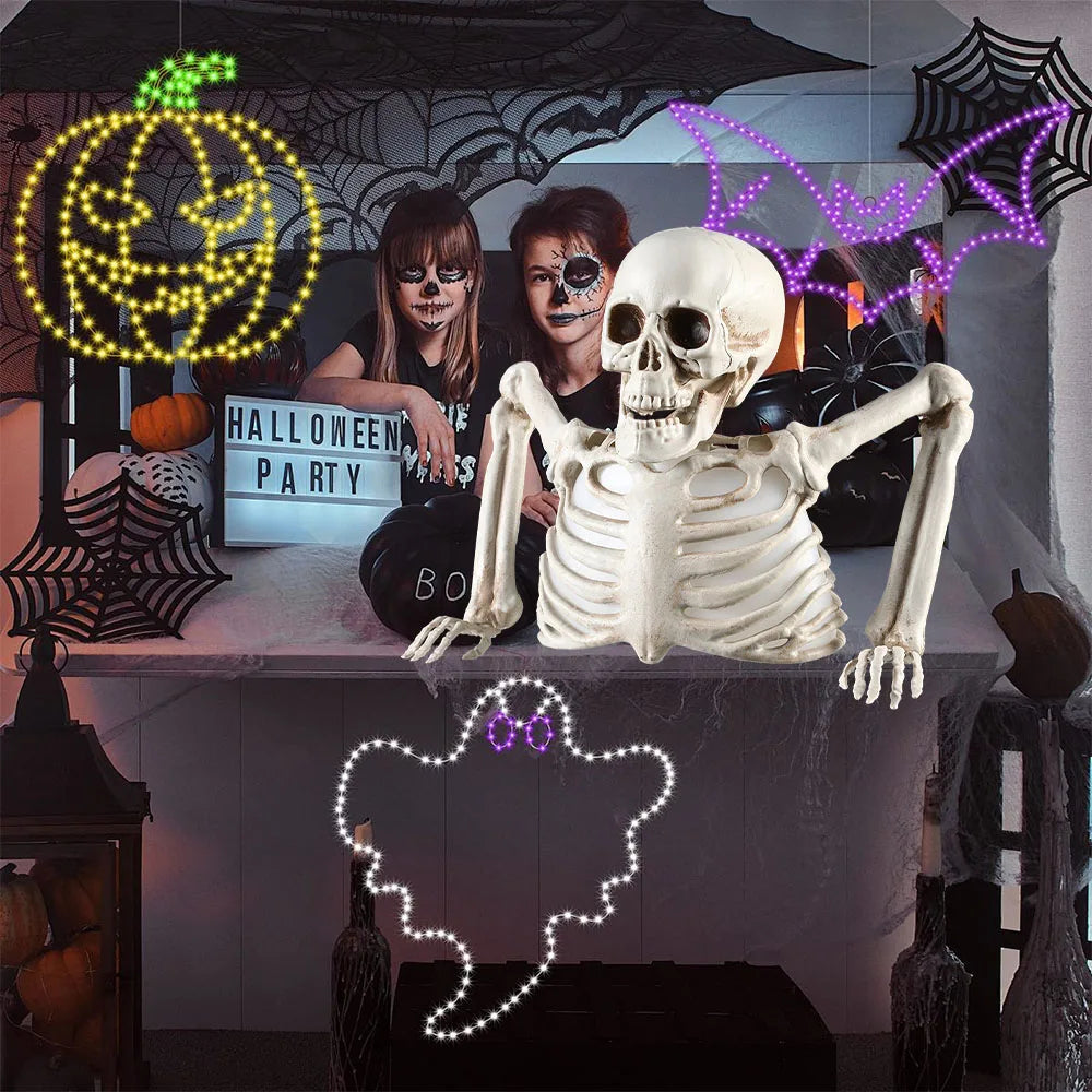 Glowing Skull Halloween Decoration